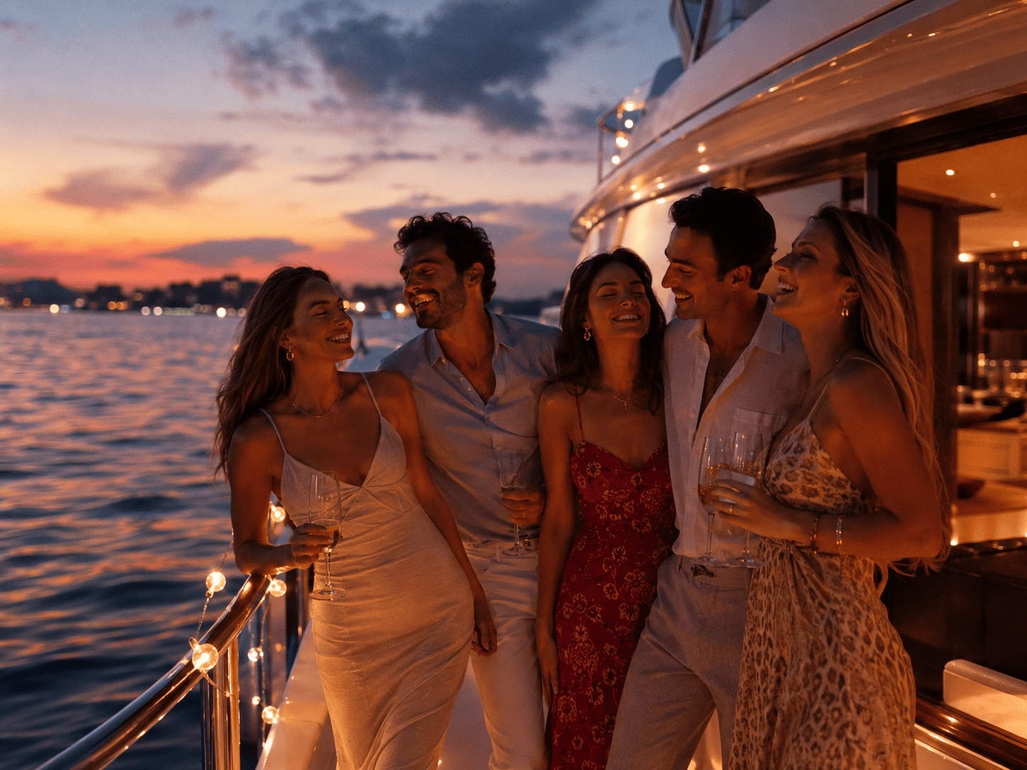 Sunset private boat celebration with local food and drinks in Corfu