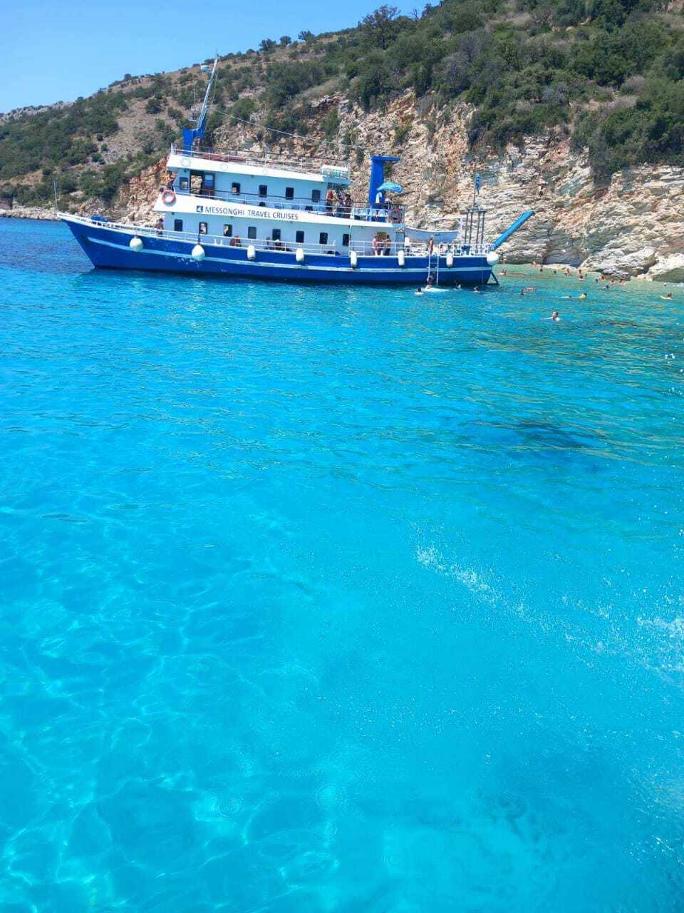 Corfu boat trips excursions Swim Inside the Caves Jump into crystal-clear waters and swim inside spectacular caves shaped by the sea. A refreshing, once-in-a-lifetime experience. Feel the magic—book your spot today.