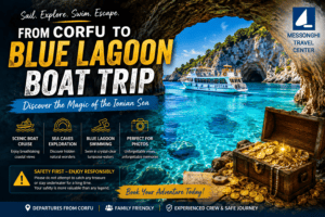 Lost Pirate Treasure hidden inside the Blue Lagoon sea caves in Corfu
