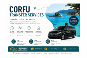 cheap family transfers Corfu, Corfu airport transfer, family airport transfer Corfu, private transfers Corfu, Corfu minivan transfer, Corfu mini bus transfer,